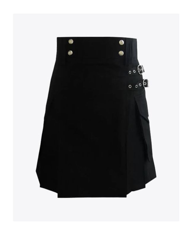 Black Utility Kilt for Women