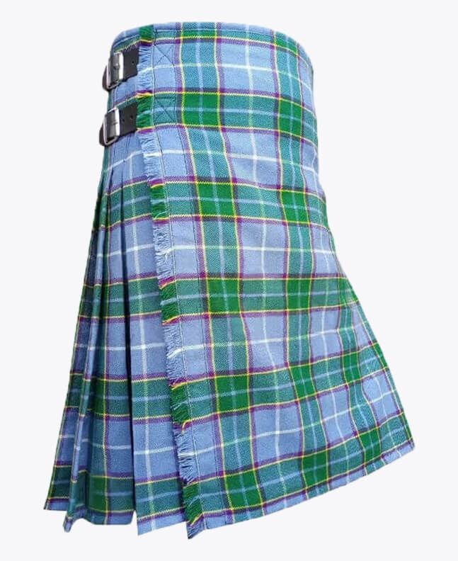 Isle of Man Manx Laxey Blue Tartan Kilt