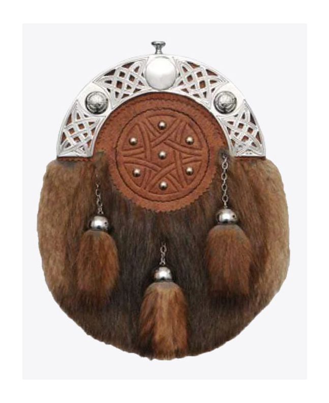Musquash Fur Celtic Targe Dress Sporran