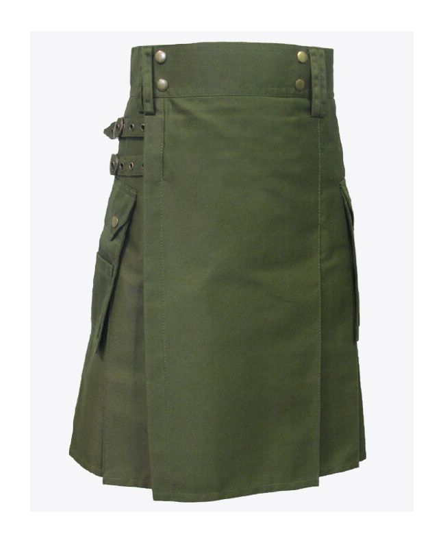 Olive Green kilt Men