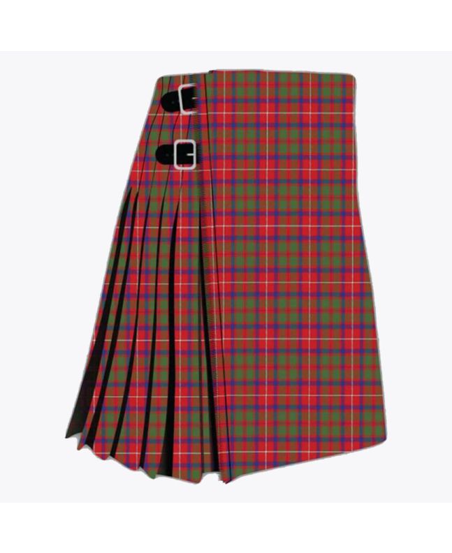 Shaw Red Modern Tartan Kilt