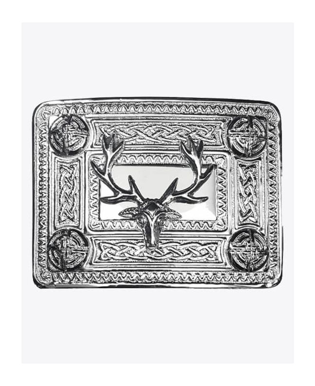 Stag Celtic Knot Kilt Belt Buckle