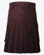 Brown Utility Kilt for Men Back