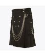 Famous Cargo Utility Kilt With Golden Chains