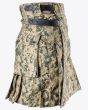 US Army Digital Camo Kilt for Men SIDE
