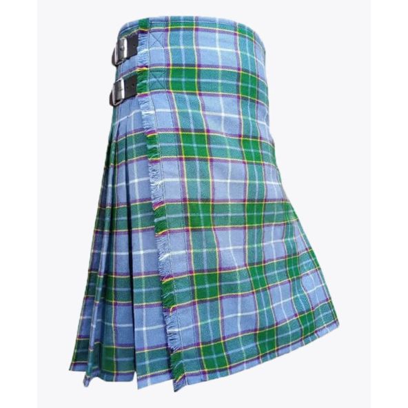 Isle of Man Manx Laxey Blue Tartan Kilt