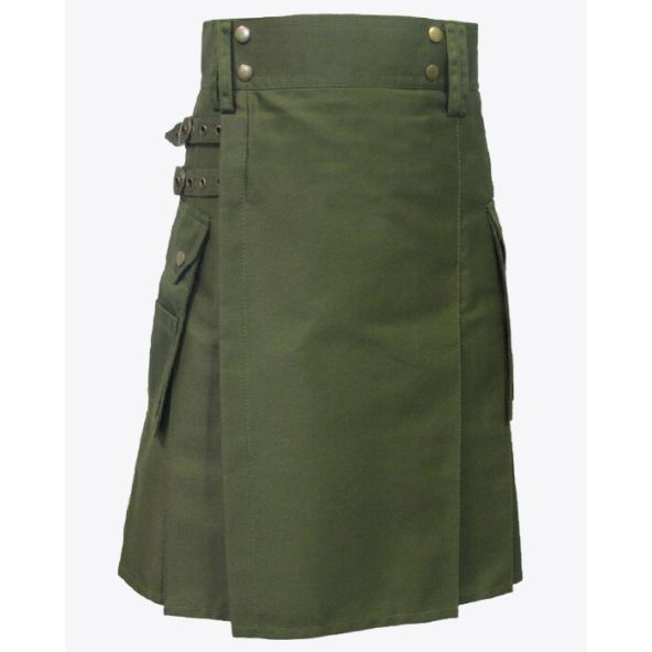 Olive Green kilt Men