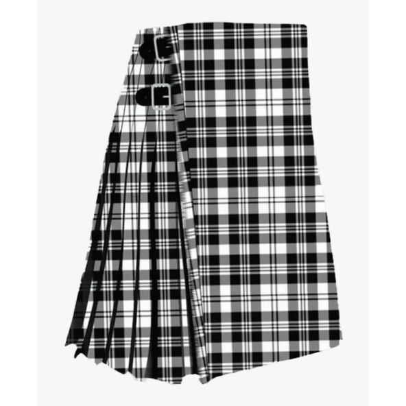 Scott Black and White Modern Tartan Kilt