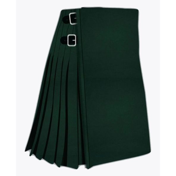 solid green kilt