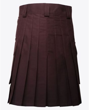 Brown Utility Kilt with Cargo Pockets