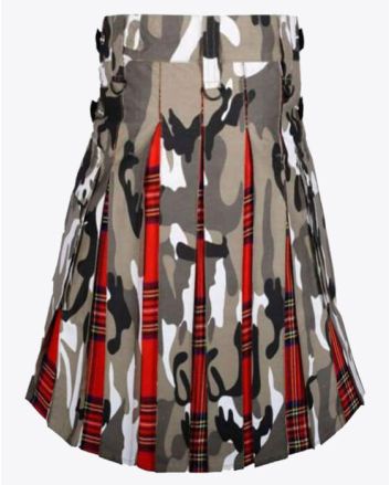 Camo & Tartan Hybrid Kilt for Men